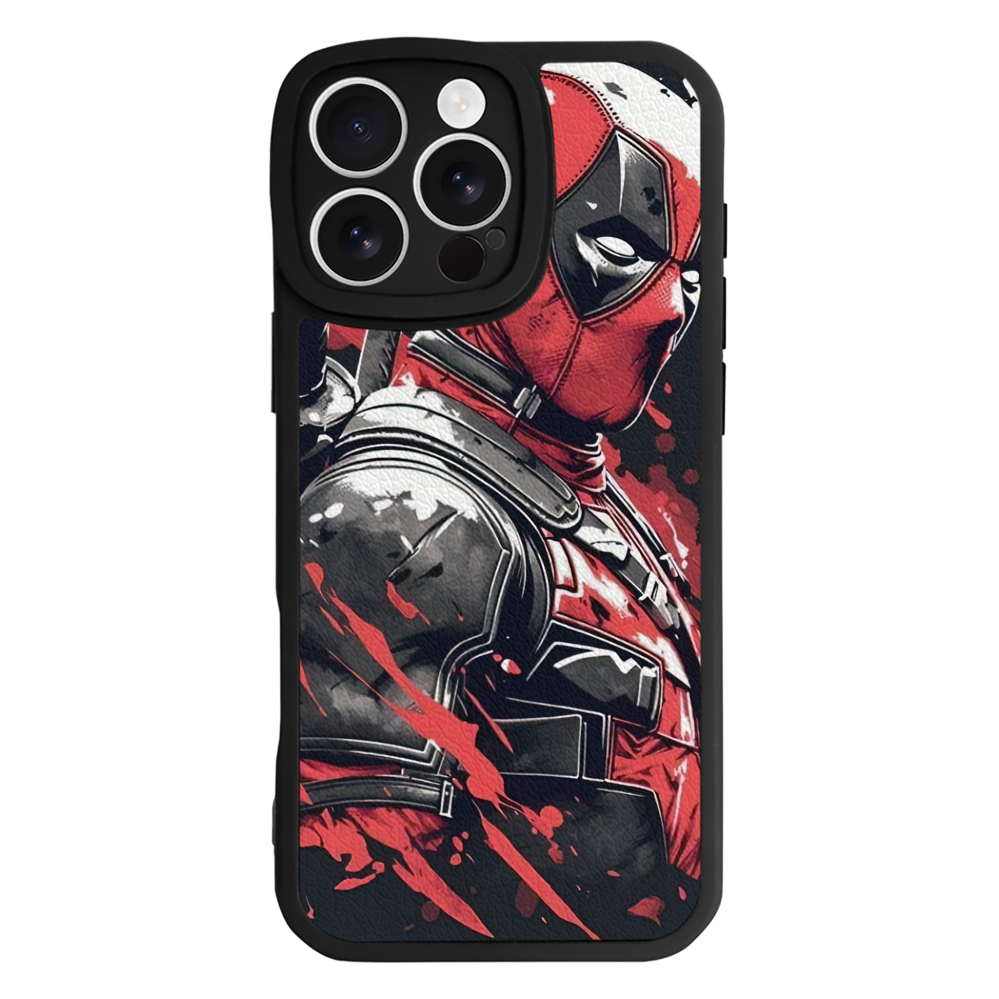（画像用） Deadpool デッドプール 【iPhone 16シリーズ対応】シリコンスマホケース（レザー調） 材質：シリコン
